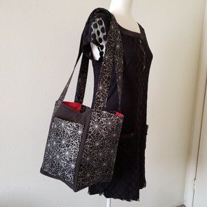X-Large Reversible Pink/Spiderweb Tote